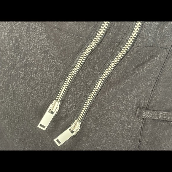 Biker style skinny black pants. Plus size US18. Addition Elle love and legend. - Picture 5 of 8